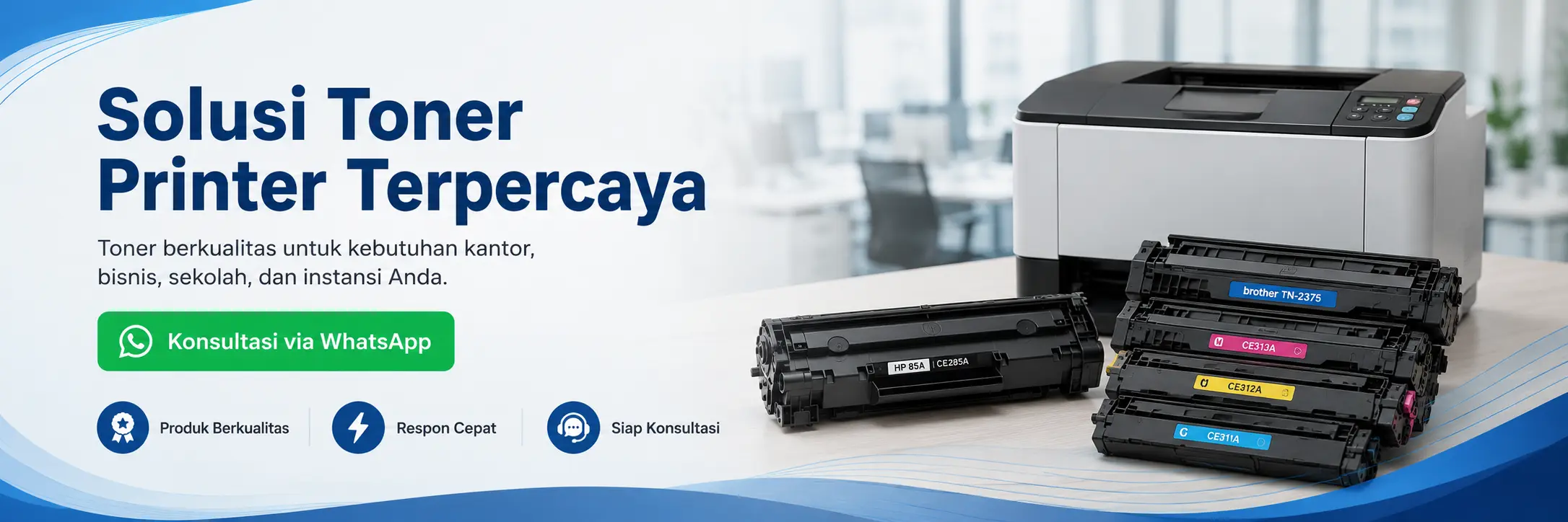 Banner Samudera Toner untuk jual beli toner printer baru dan bekas